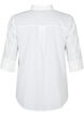 Skjortebluse med engelsk broderi og 3/4-ermer, Bright White, Packshot image number 1