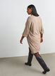 Kort strikkekjole med raglanermer og en midts&oslash;m, Beige, Model image number 2