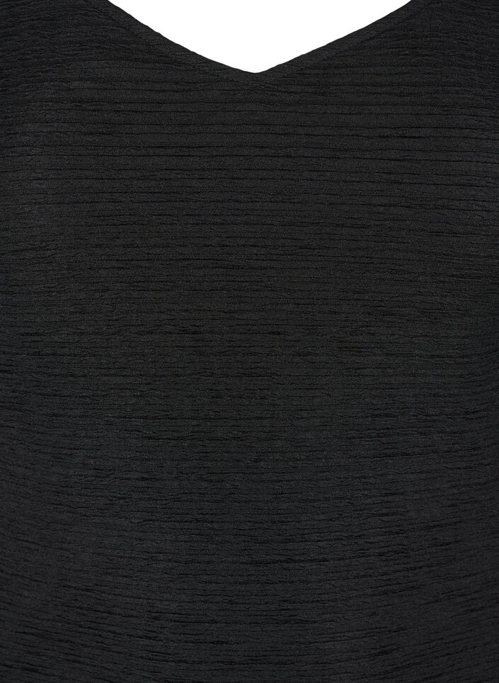 Ermeløs body med tekstur, Black, Packshot image number 2