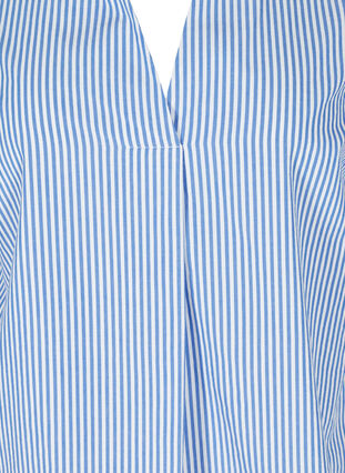 Stripete skjorte i økologisk bomull, Dazzling Blue Stripe, Packshot image number 2