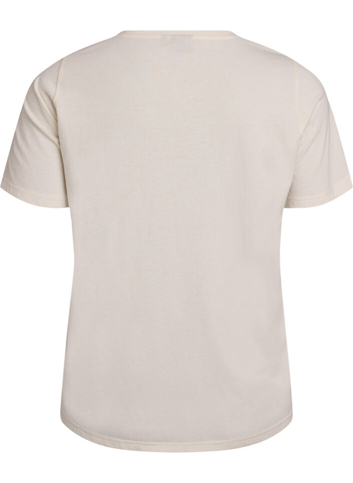 T-skjorte med trykk, Hvit, Packshot image number 1
