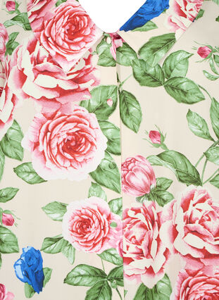 Blomstrete skjorte med 3/4-ermer, Bright Flower, Packshot image number 2