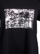 T-skjorte med trykk, Svart, Packshot image number 2