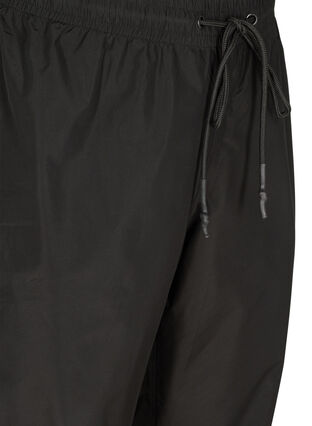 Regnbukser med strikk og knyting, Black, Packshot image number 2