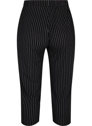 Løse bukser med 7/8 lengde, Black White Stirpe, Packshot image number 1