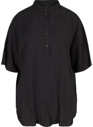 Tunika med knapper og krage, Black