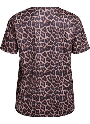 Zizzi FLASH - T-skjorte med leopardmønster, Brun, Packshot image number 1