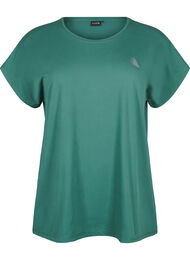 Ensfarget trenings-T-skjorte, Posy Green