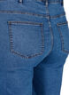 Tettsittende dongerishorts med h&oslash;y midje, Blue Denim, Packshot image number 3