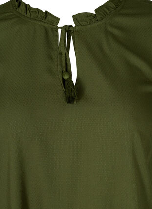 Kjole i viskose med knyting, Rifle Green, Packshot image number 2