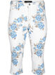 Amy Capri-jeans med høy midje og blomstermønster, White B.AOP, Packshot image number 0