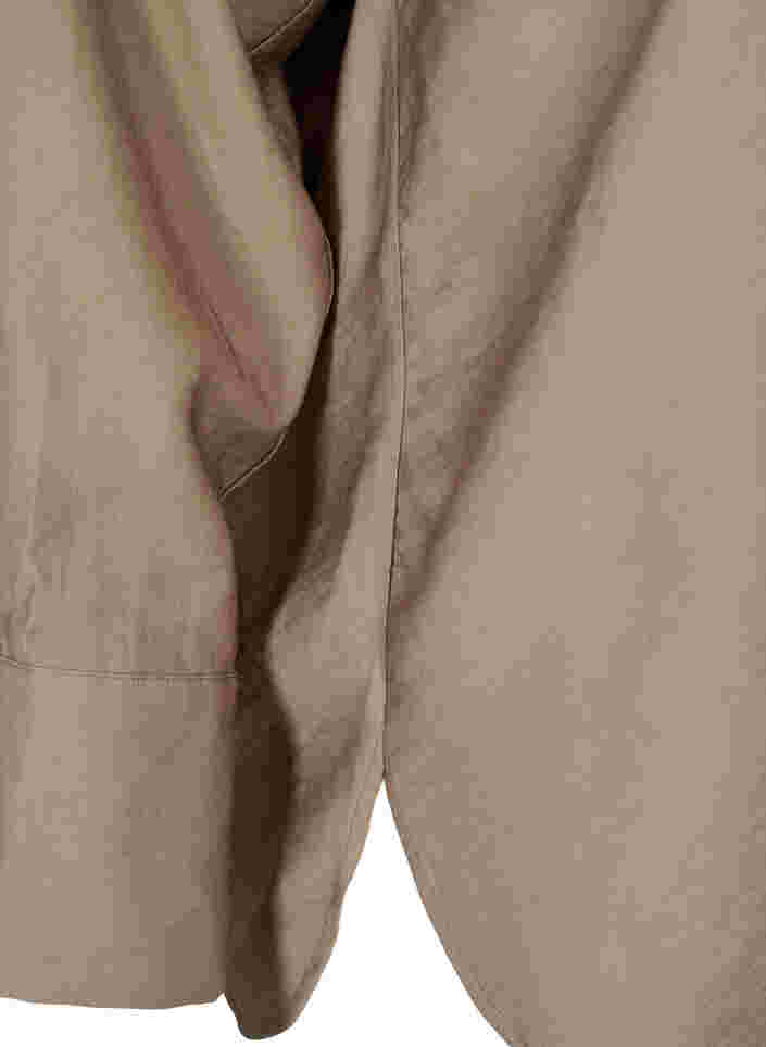 Viskoseskjorte med lange ermer, Timber Wolf, Packshot image number 3