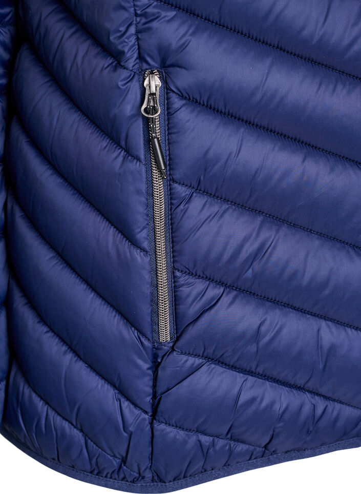Lettvektsjakke med hette, Blå, Packshot image number 3