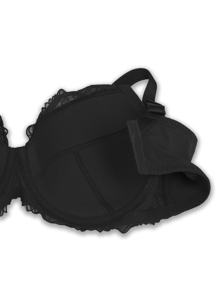 Vattert blonde-BH med spiler, Black, Packshot