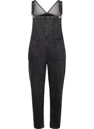 Zizzi Denimoveraller, Dark Grey Denim, Packshot image number 0
