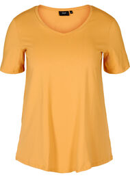 Basis T-skjorte med V-hals, Spruce Yellow
