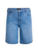 L&oslash;se denimshorts med h&oslash;y midje, Bl&aring;, Packshot image number 0