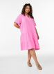 Kort A-linjekjole i bomullsmuslin, Rosa, Model image number 1