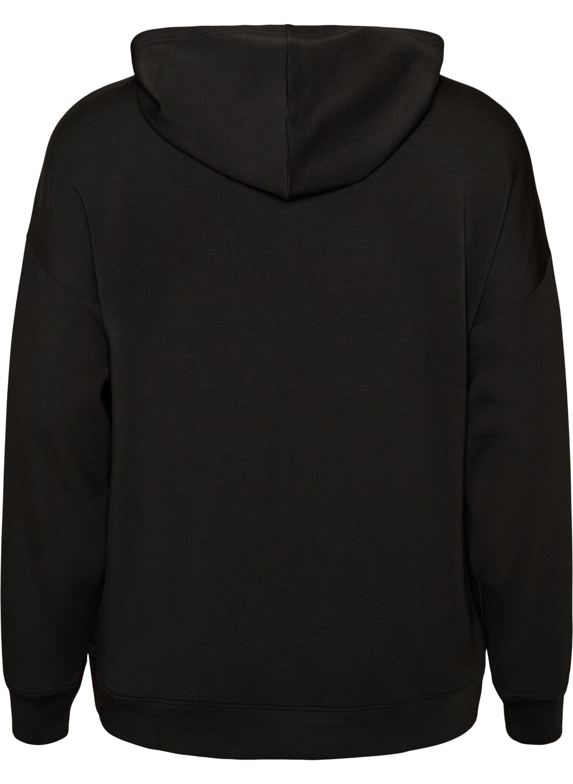 ZizziJersey hettegenser, Svart, Packshot image number 1