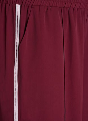 Zizzi Sporty bukser med rette ben og sidestriper, T. Port Orch Stripe, Packshot image number 2