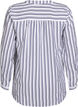 FLASH - Stripete skjortebluse med V-hals, Hvit, Packshot image number 1