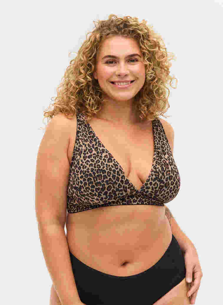 BH med uttagbare innlegg, Black Leo AOP, Model