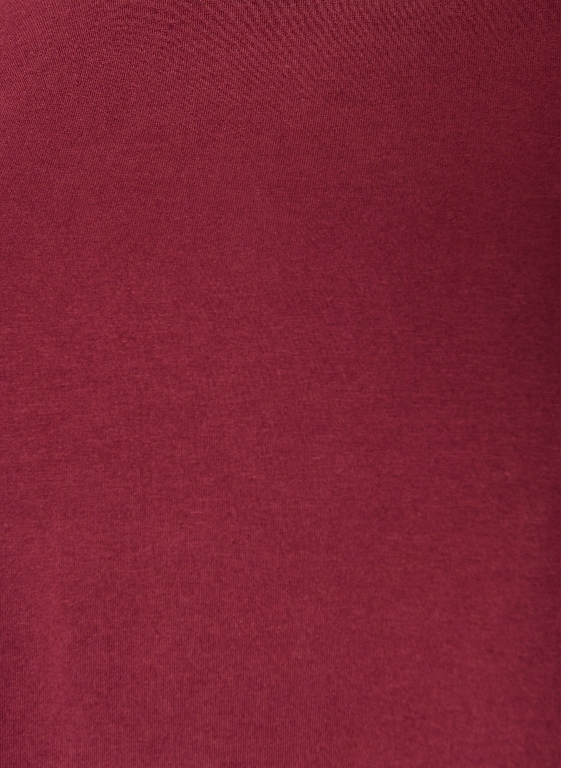 ZizziBasis jersey bluse med lange ermer, R&oslash;d, Packshot image number 2