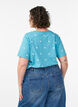 T-skjorte i &oslash;kologisk bomull med broderte motiv, Bl&aring;, Model image number 2