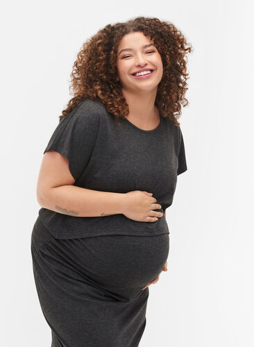 Melert sett til gravide, Black Melange, Model image number 2