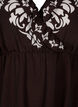 Langermet viskose kjole med trykk, Brun, Packshot image number 2
