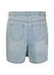 Denimskorts med omslagseffekt og h&oslash;y midje, Bl&aring;, Packshot image number 1