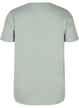 T-skjorte med trykk i bomull, Silver Blue Wolf, Packshot image number 1