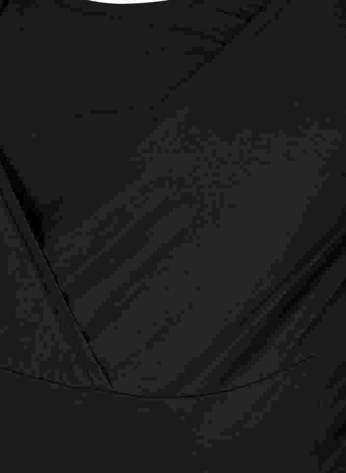 Kortermet T-skjorte til gravide i bomull, Black, Packshot image number 2