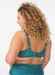 Stripet bikinitopp med avtagbar polstring, Grønn, Model image number 1