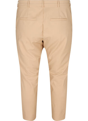 Klassiske bukser med ankellengde, Sand, Packshot image number 1