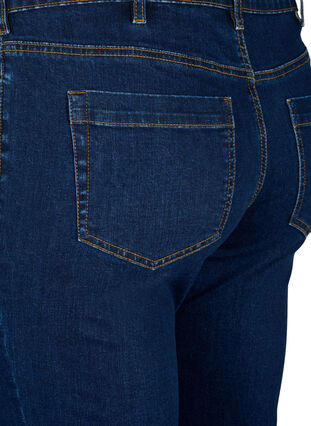 Emily jeans i smal passform og normalt høy midje, Dark blue, Packshot image number 3