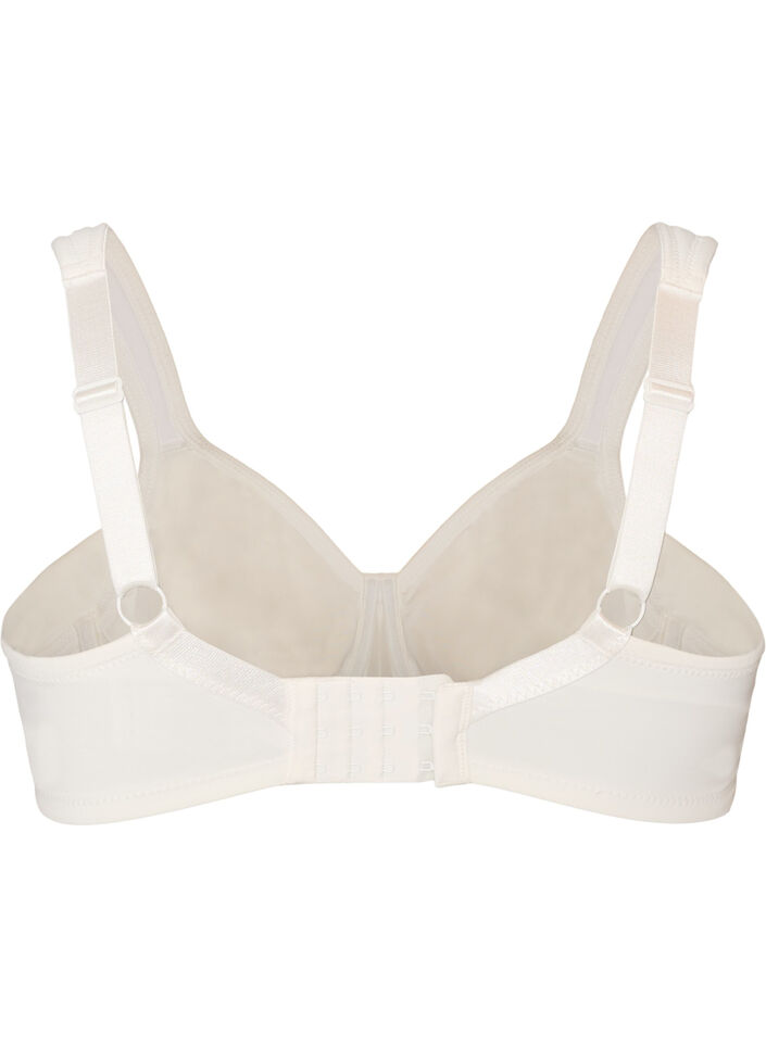 Komfortabel BH med blonder overlegg og formede sk&aring;ler, Hvit, Packshot image number 1