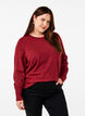 FLASH – strikket bluse med rund hals, Rød, Model image number 0