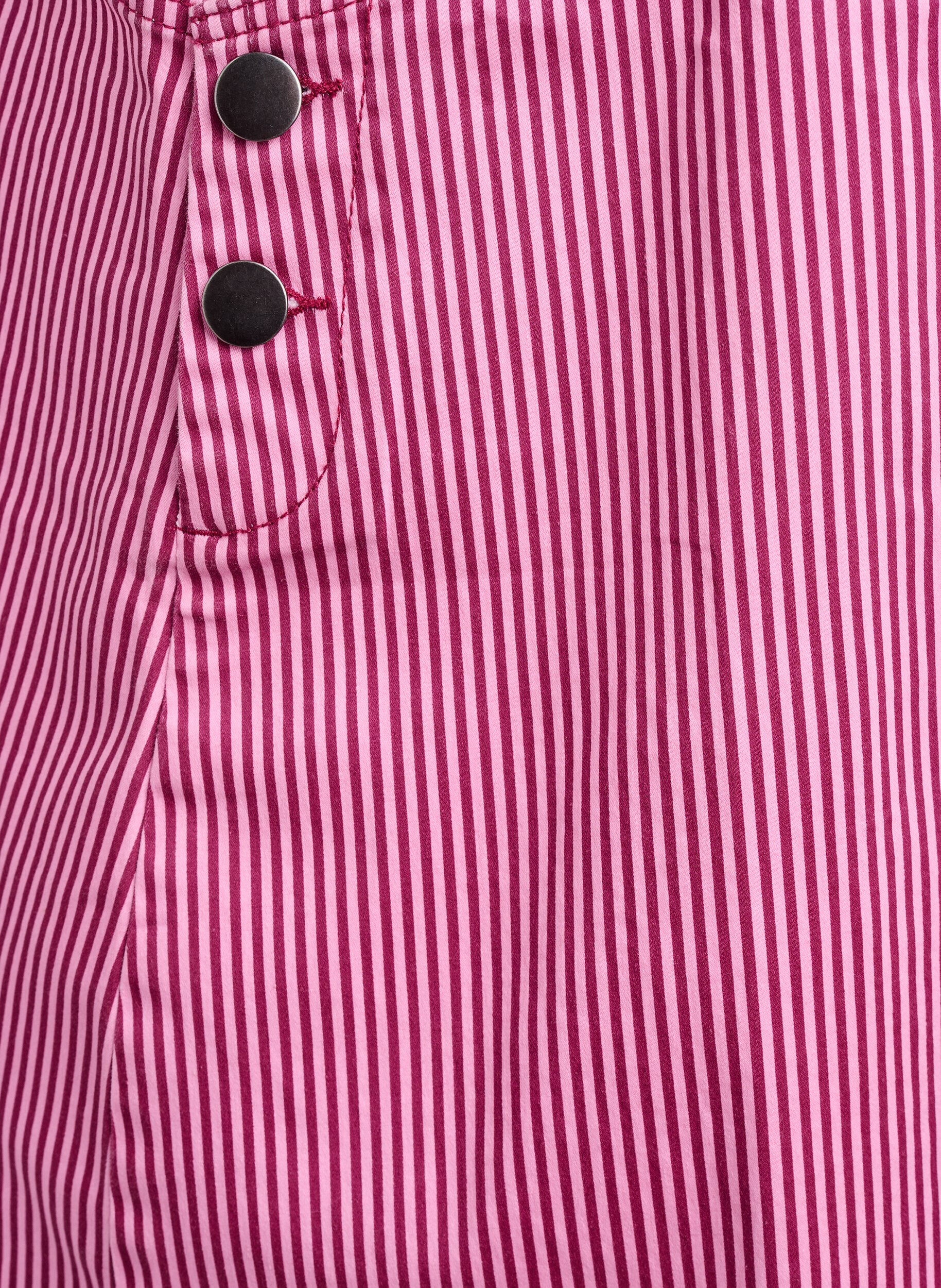 Zizzi Kort stripete snekkerkjole, Red Stripe, Packshot image number 3