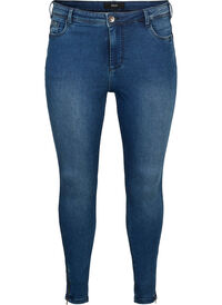 Cropped Amy jeans med glidelås