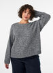 Loose fit genser med rund hals, Gr&aring;, Model image number 0
