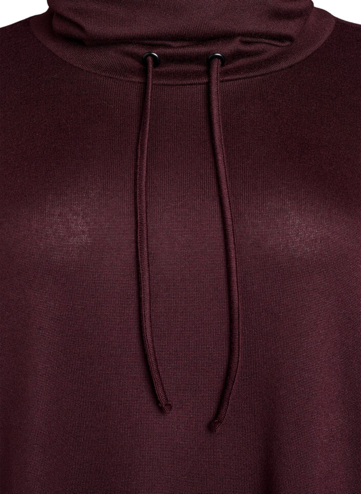 Jerseykjole med høy hals og lommer, Rød, Packshot image number 2