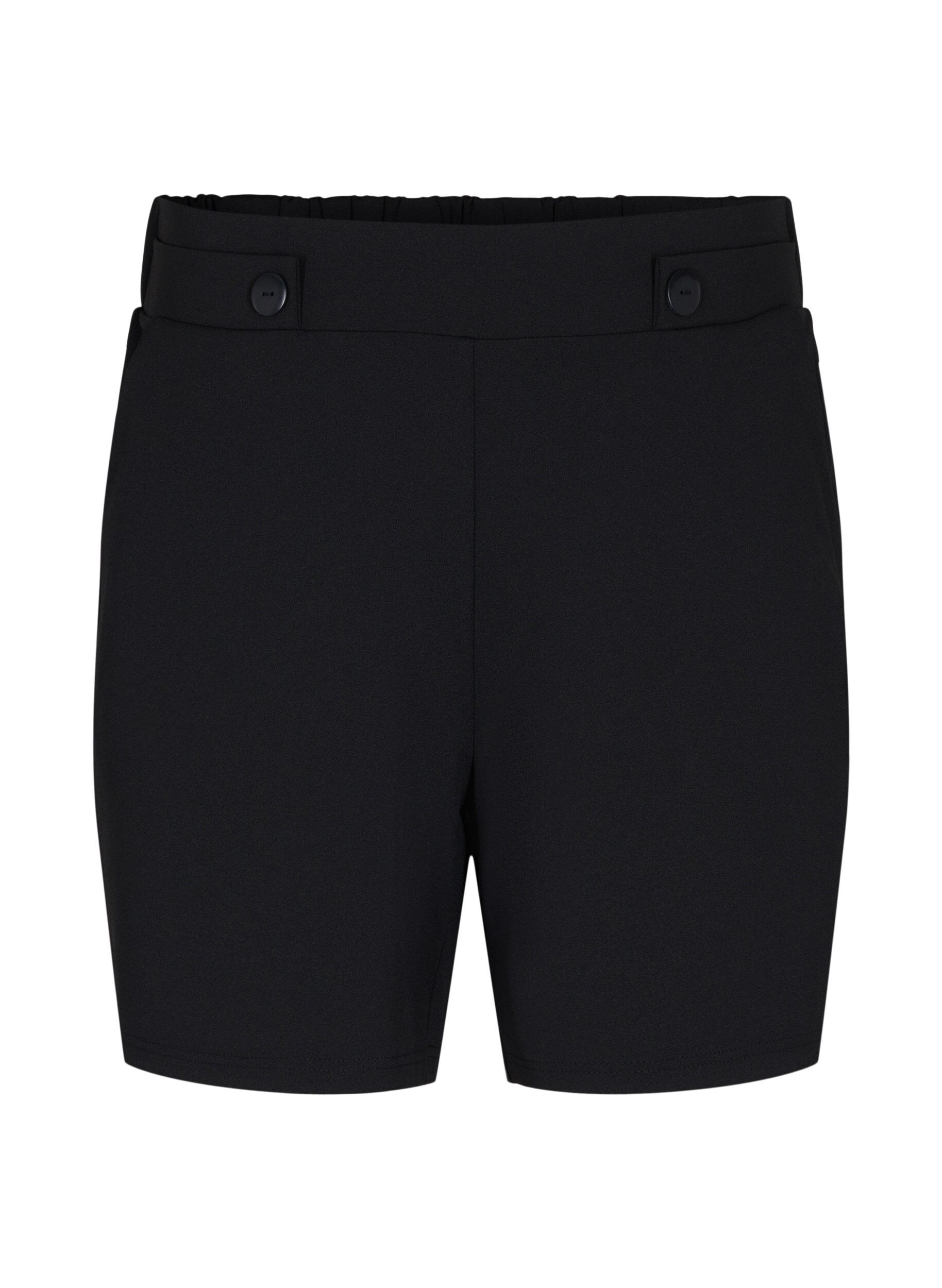 ZizziShorts med lommer og l&oslash;s passform, Svart, Packshot image number 0