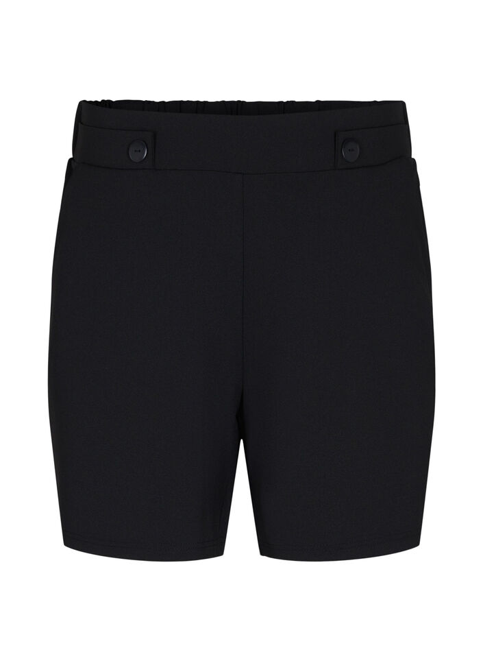 Shorts med lommer og l&oslash;s passform, Svart, Packshot image number 0