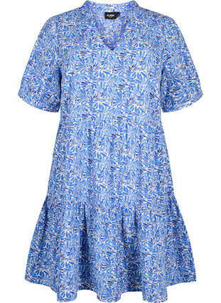 Flash - Kjole i A-linje med trykk, White Blue AOP, Packshot image number 0