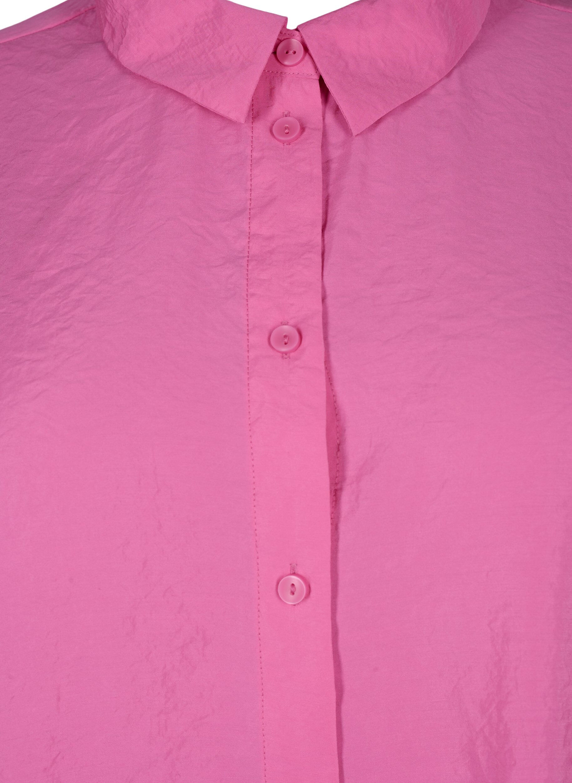 Zizzi Langermet skjorte i Tencel &trade; Modal, Phlox Pink, Packshot image number 2