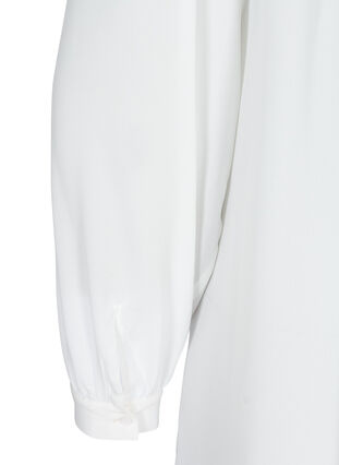 Lang skjorte med lette puffermer, Bright White, Packshot image number 3