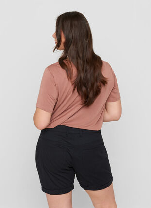 Regular fit shorts med lommer, Black, Model image number 1