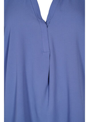 Kortermet bluse med V-hals, Coastal Fjord, Packshot image number 2