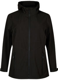 Kort softshell jakke med lommer